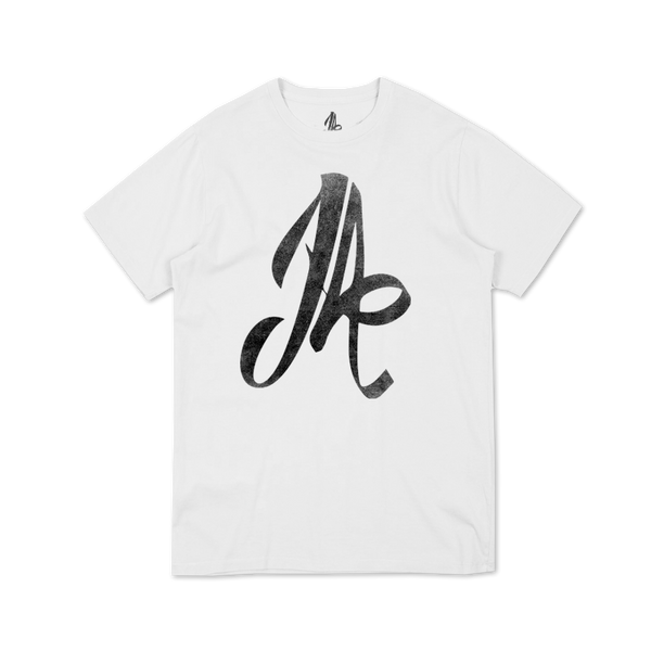 Distressed JA White Tee